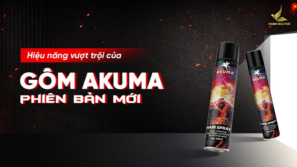 Hiệu năng vượt trội của gôm AKUMA Hair Spray phiên bản mới